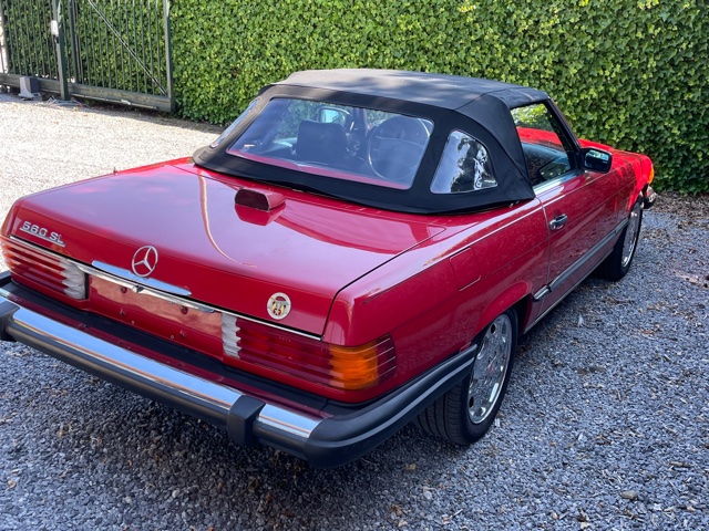 Mercedes 560 SL R107 Roadster + Hardtop ' Bobby Ewing 'look ' +Carfaxhistory +MB Data