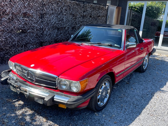 Mercedes 560 SL R107 Roadster + Hardtop ' Bobby Ewing 'look ' +Carfaxhistory +MB Data