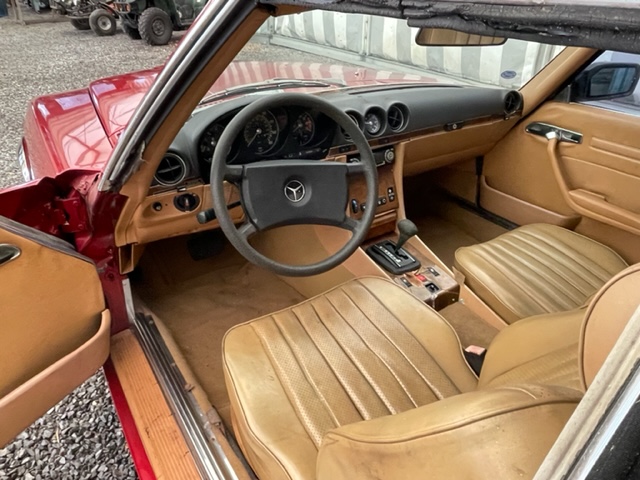 Mercedes 380 SL R107 Roadster Red + Beige Leder ( Bobby Ewing Look ) Project