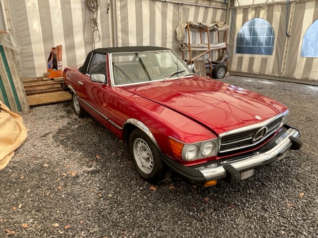 Mercedes 380 SL R107 Roadster Red + Beige Leder ( Bobby Ewing Look ) Project