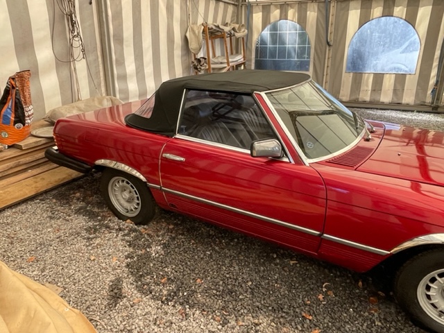 Mercedes 380 SL R107 Roadster Red + Beige Leder ( Bobby Ewing Look ) Project